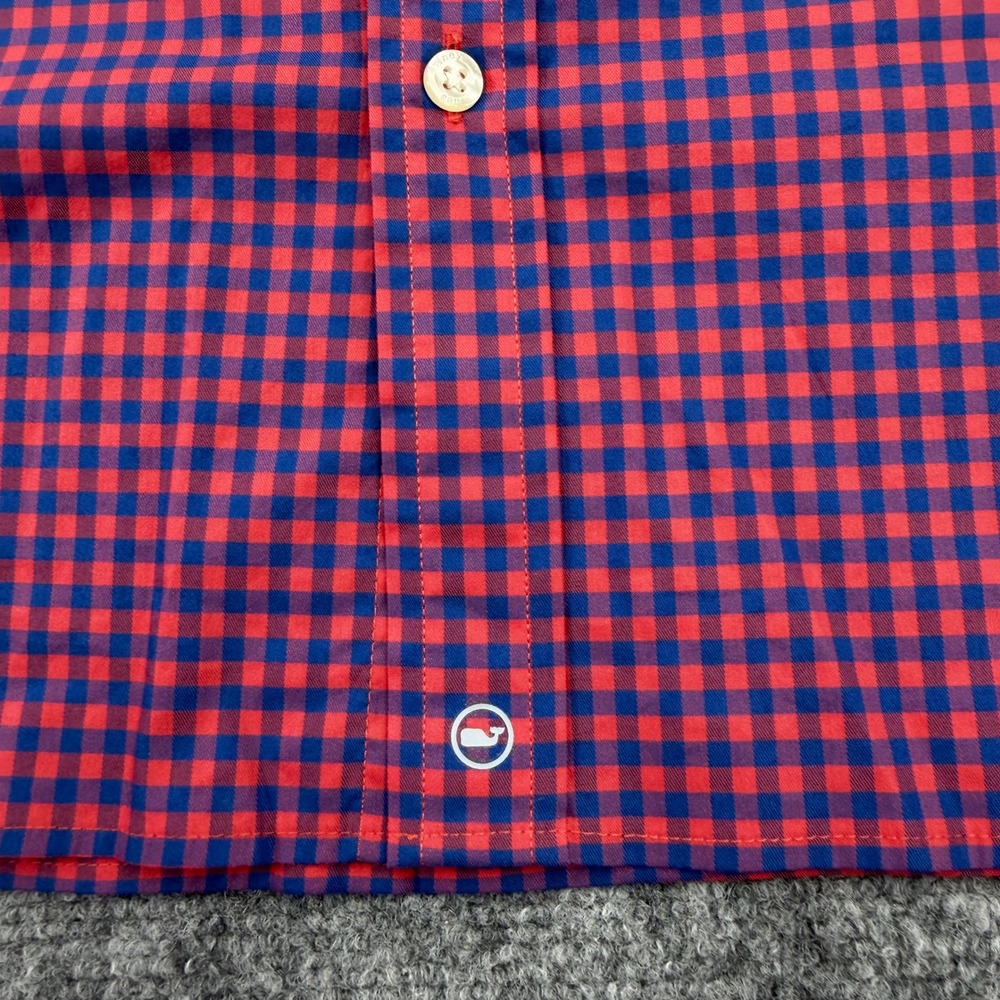 Vineyard Vines Shirt Men XXL Red Gingham OTG On The Go brrr Performance Stretch - Picture 5 of 12
